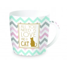 Чаша Mug 350мл All You Need Is Love And A Cat